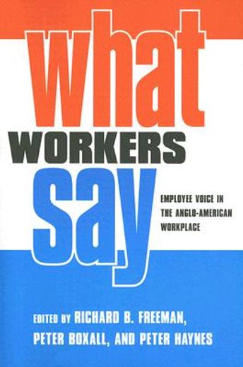 what workers say,employee voice in the anglo-american workplace