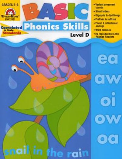 basic phonics skills, level d (en Inglés)