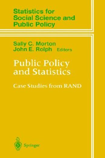 public policy and statistics,case studies from rand