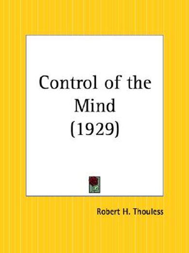 control of the mind 1929