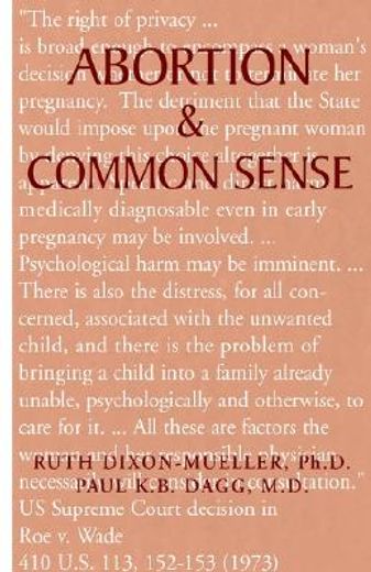 abortion and common sense (en Inglés)