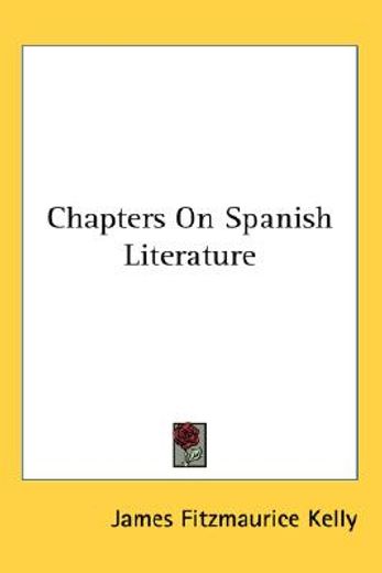 chapters on spanish literature
