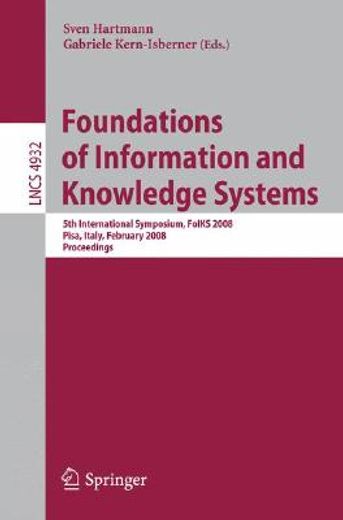 foundations of information and knowledge systems (en Inglés)