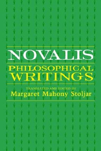 novalis,philosophical writings