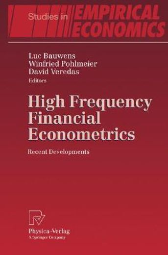 high frequency financial econometrics,recent developments