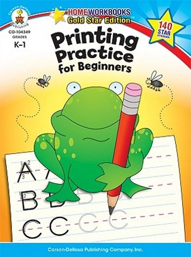 printing practice for beginners, grades k - 1 (in English)