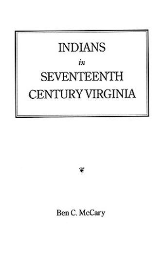 indians in seventeenth-century virginia (in English)