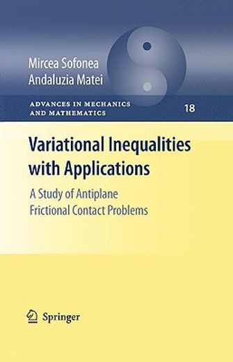 variational inequalities with applications,a study of antiplane frictional contact problems