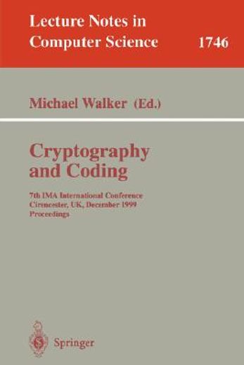 cryptography and coding (en Inglés)
