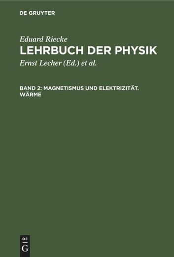 Magnetismus und Elektrizität. Wärme (in German)