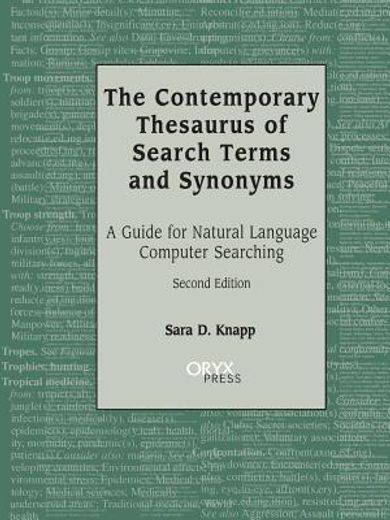 the contemporary thesaurus of search terms and synonyms,a guide for natural language computer searching