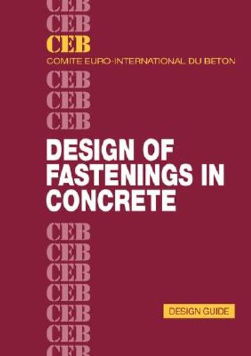 Design of Fastenings in Concrete (en Inglés)