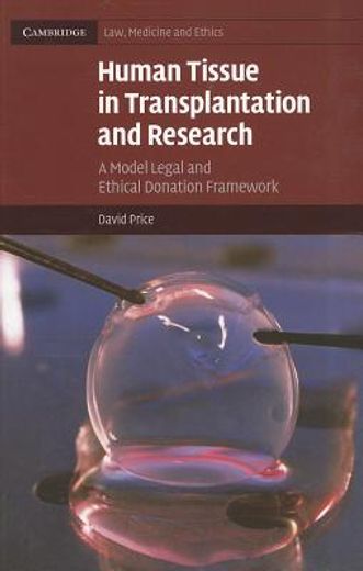 human tissue in transplantation and research,a model legal and ethical donation framework