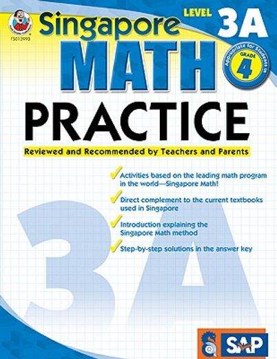 singapore math practice, level 3a (en Inglés)