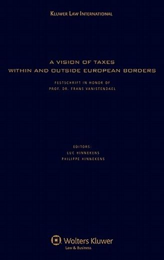a vision of taxes within and outside the european borders