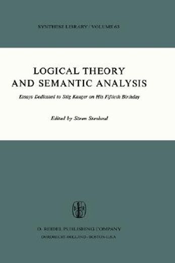 logical theory and semantic analysis (en Inglés)