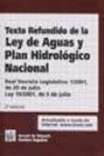 texto refundido de la ley de aguas y plan hidrólogico nacional (2ª ed., 2001) (in Spanish)