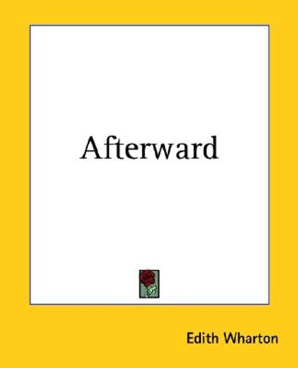 afterward