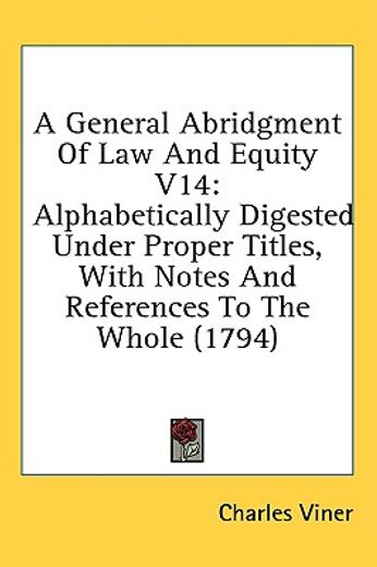 a general abridgment of law and equity v