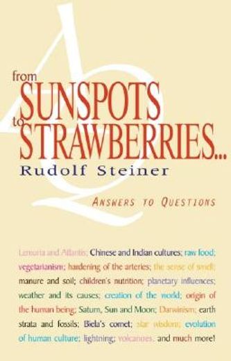 From Sunspots to Strawberries . . .: Answers to Questions (Cw 354)