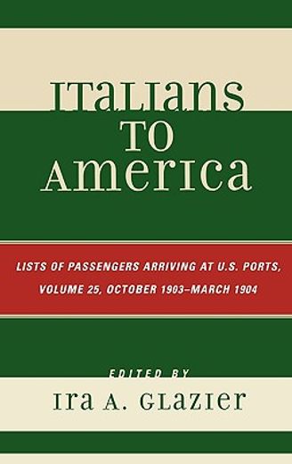 italians to america,lists of passengers arriving at u.s. ports: october 1903 - march 1904