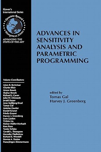 advances in sensitivity analysis and parametric programming (en Inglés)