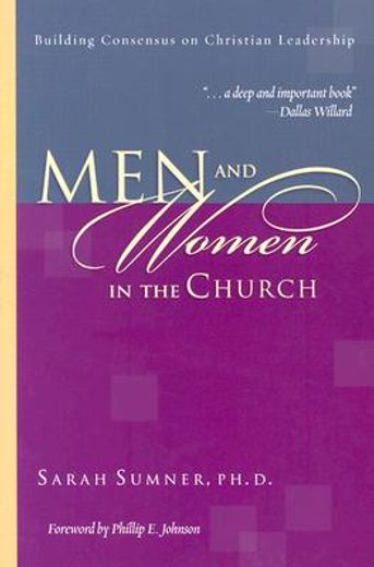 men and women in the church,building consensus on christian leadership