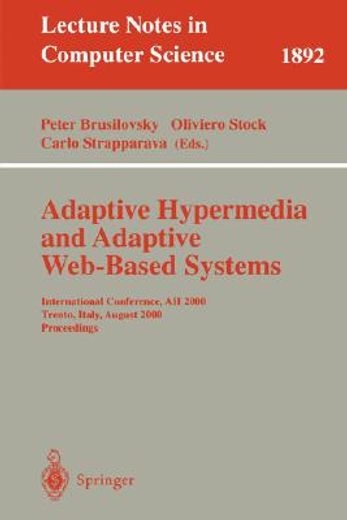 adaptive hypermedia and adaptive web-based systems (en Inglés)