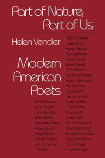 part of nature, part of us,modern american poets