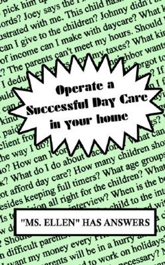 operate a successful day care in  your home