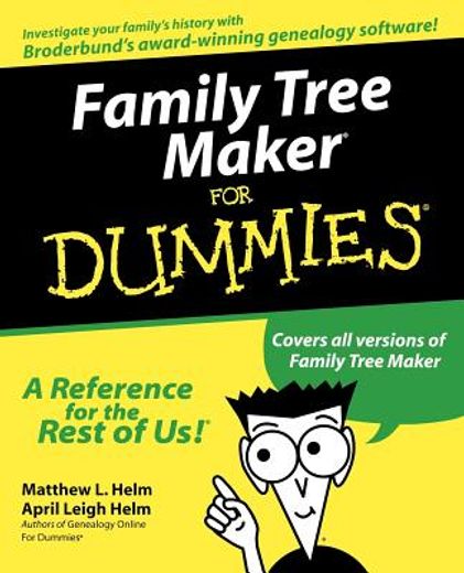 family tree maker for dummies (en Inglés)