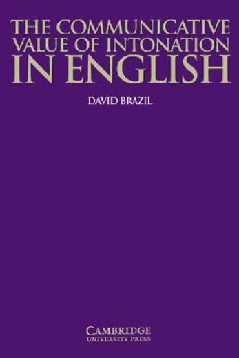 the communicative value of intonation in english (en Inglés)