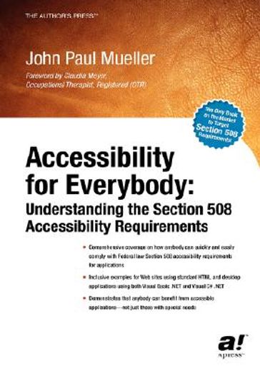 accessibility for everybody,understanding the section 508 accessibility requirements