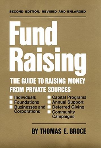 fund raising,the guide to raising money from private sources