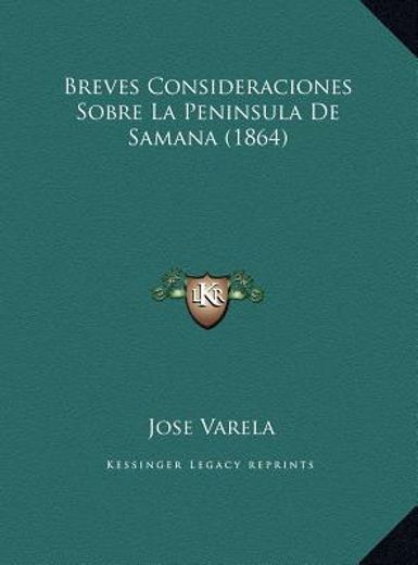 breves consideraciones sobre la peninsula de samana (1864) breves consideraciones sobre la peninsula de samana (1864)