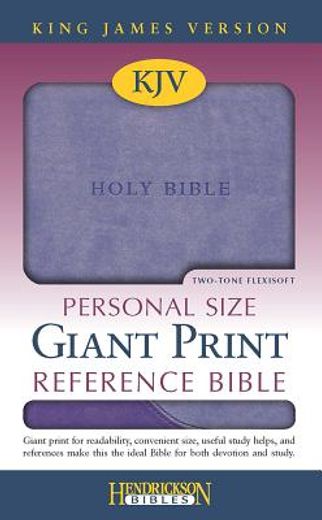 holy bible,king james version, lilac/violet, imitation leather, personal size giant print reference bible
