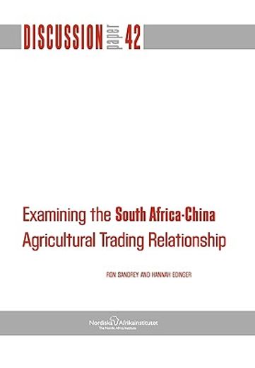 examining the south african-china agricultural trading relationship