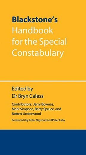 blackstone´s handbook for the special constabulary