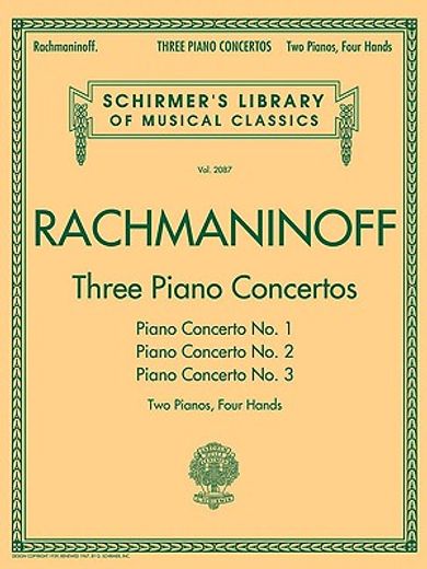 three piano concertos,two pianos, four hands