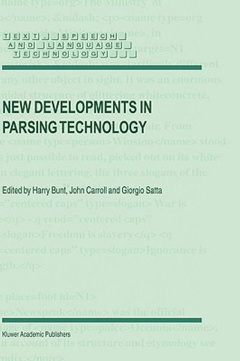 new developments in parsing technology (en Inglés)
