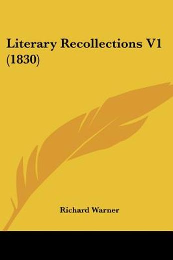 literary recollections v1 (1830)