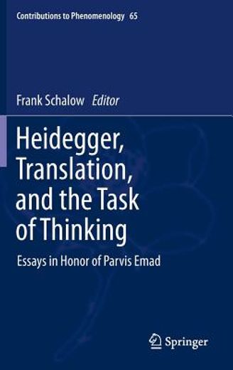 heidegger, translation, and the task of thinking (en Inglés)