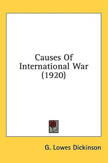 causes of international war