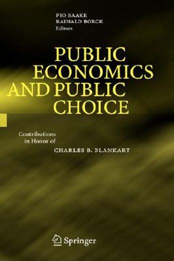 public economics and public choice (en Inglés)