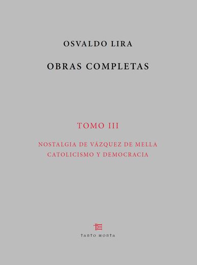 Obras Completas Osvaldo Lira Tomo iii