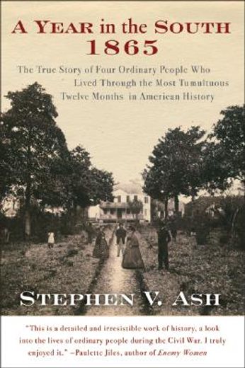 a year in the south, 1865,the true story of four ordinary people who lived through the most tumultuous twelve months in americ (en Inglés)