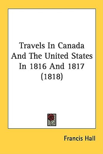 travels in canada and the united states