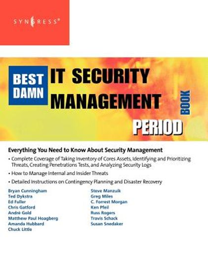 the best damn it security management book period