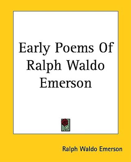 early poems of ralph waldo emerson