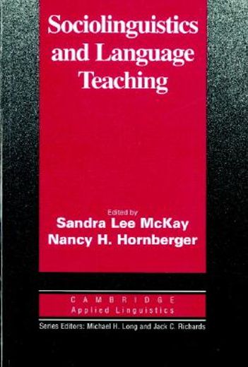 Sociolinguistics and Language Teaching (Cambridge Applied Linguistics) (en Inglés)